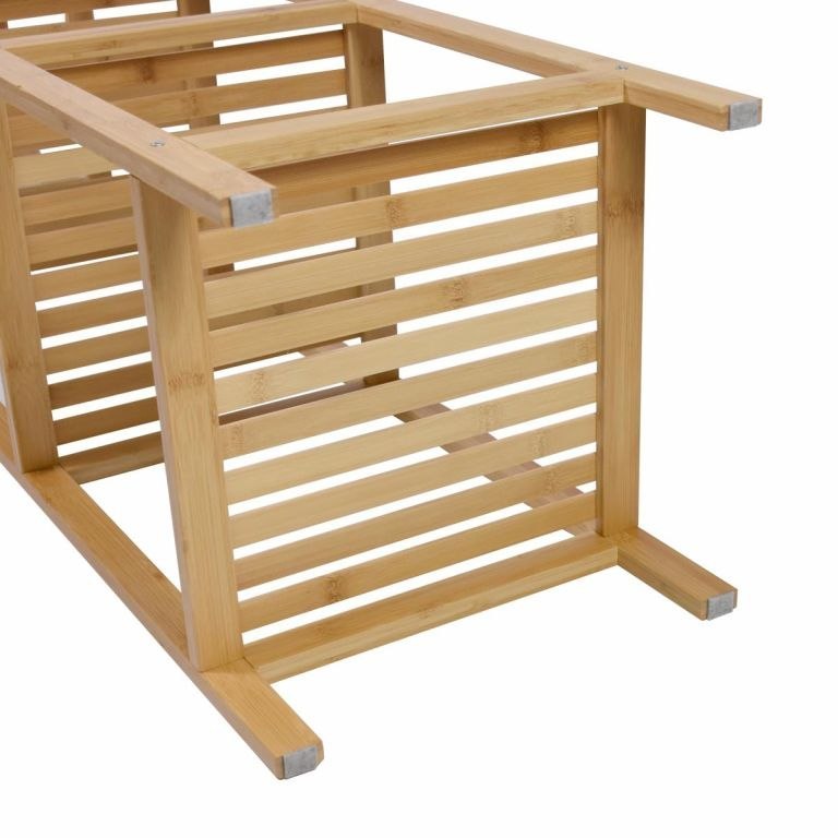 Regał bambusowy, 5 półek, kwadratowy 33 x 33 x 146 cm.